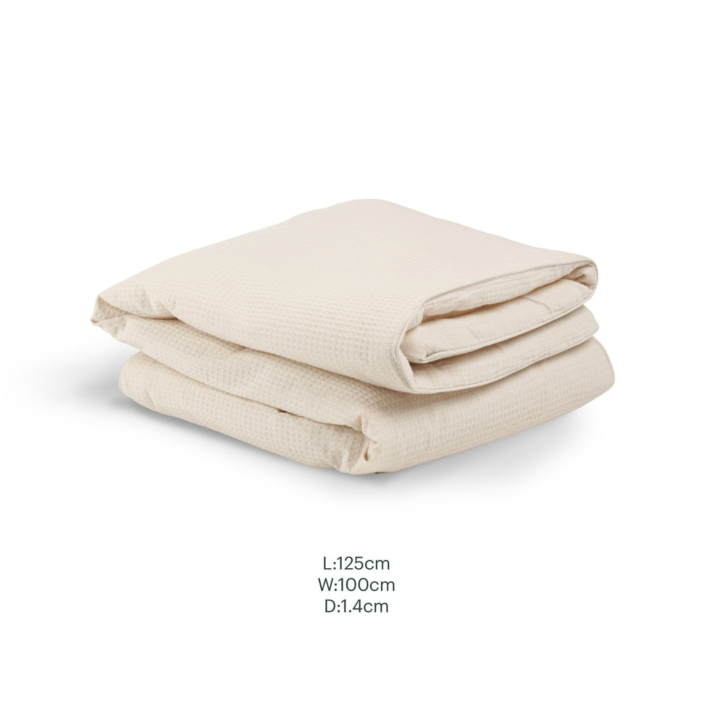 4 Piece Cot Bed Bedding Set - Cashmere Waffle