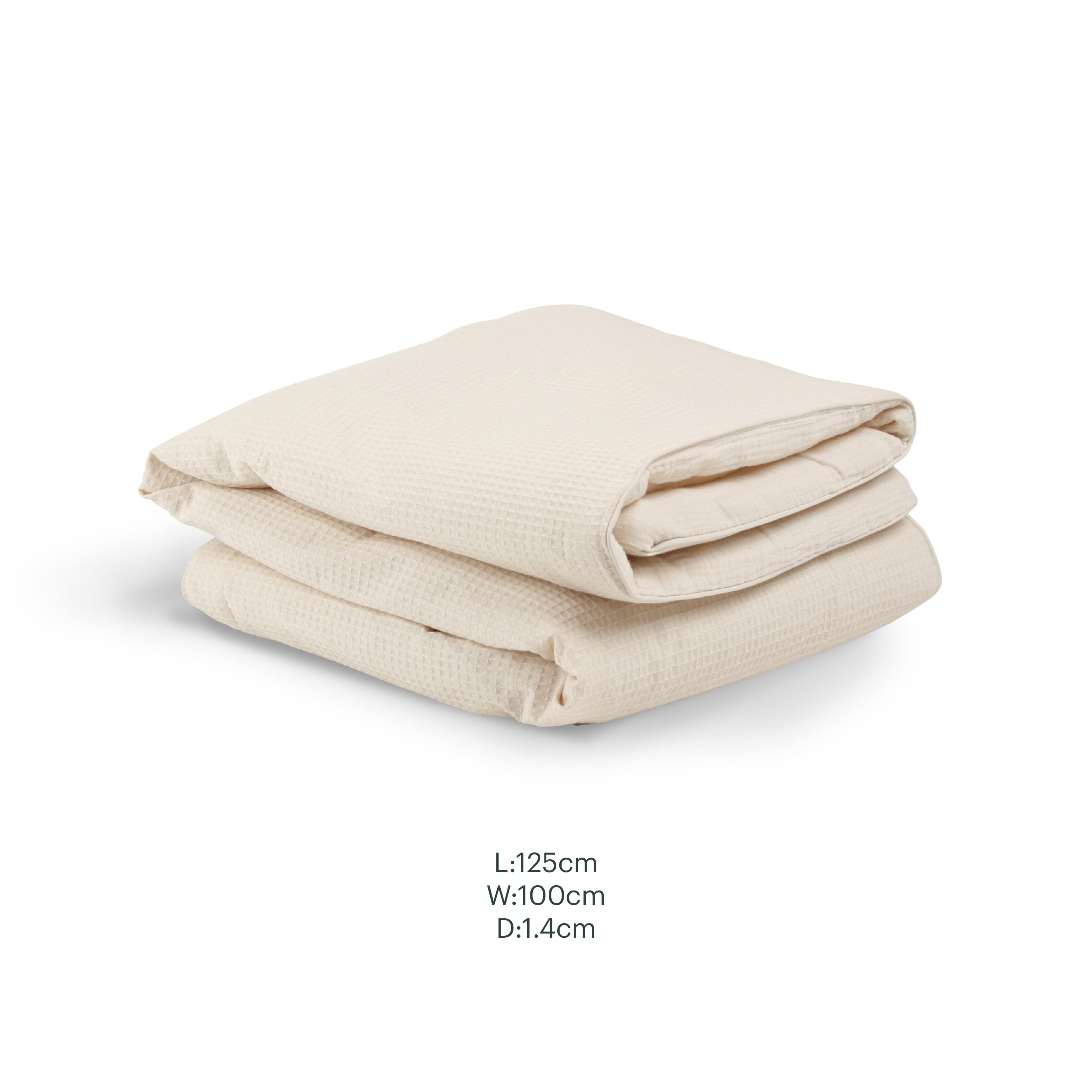 4 Piece Cot Bed Bedding Set - Cashmere Waffle