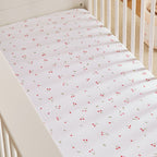 4 Piece Cot Bed Bedding Set - Ditsy Cherry