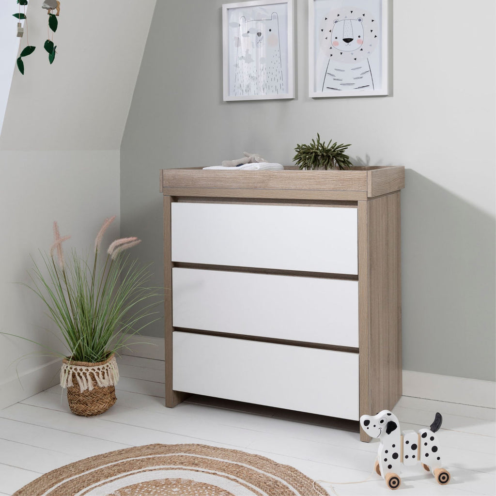 Tutti Bambini Modena 3 Piece Room Set - White/Oak