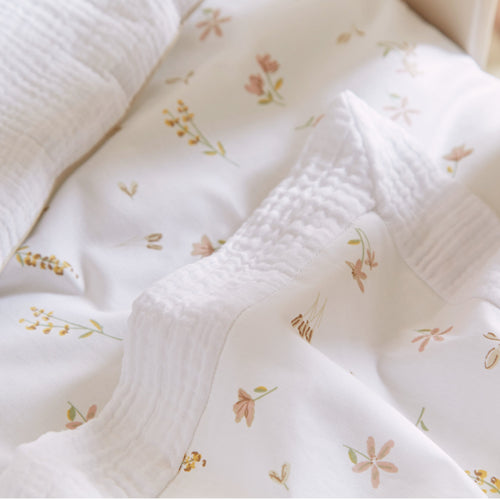 4 Piece Cot Bed Bedding Set - Cashmere Meadow