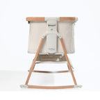 CoZee Air Bedside Crib - Scandinavian Walnut/Ecru