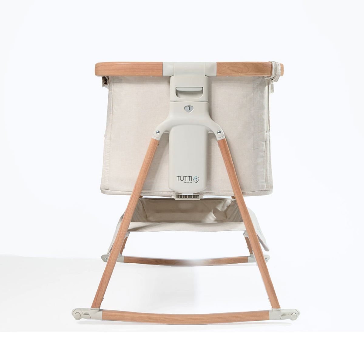CoZee Air Bedside Crib - Scandinavian Walnut/Ecru