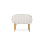 Etta Nursing Chair & Foot stool - Faux Fur Cream