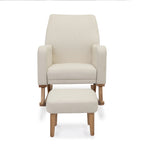 Callie Nursing Chair with Stool – Ivory