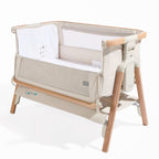 CoZee Air Bedside Crib - Scandinavian Walnut/Ecru