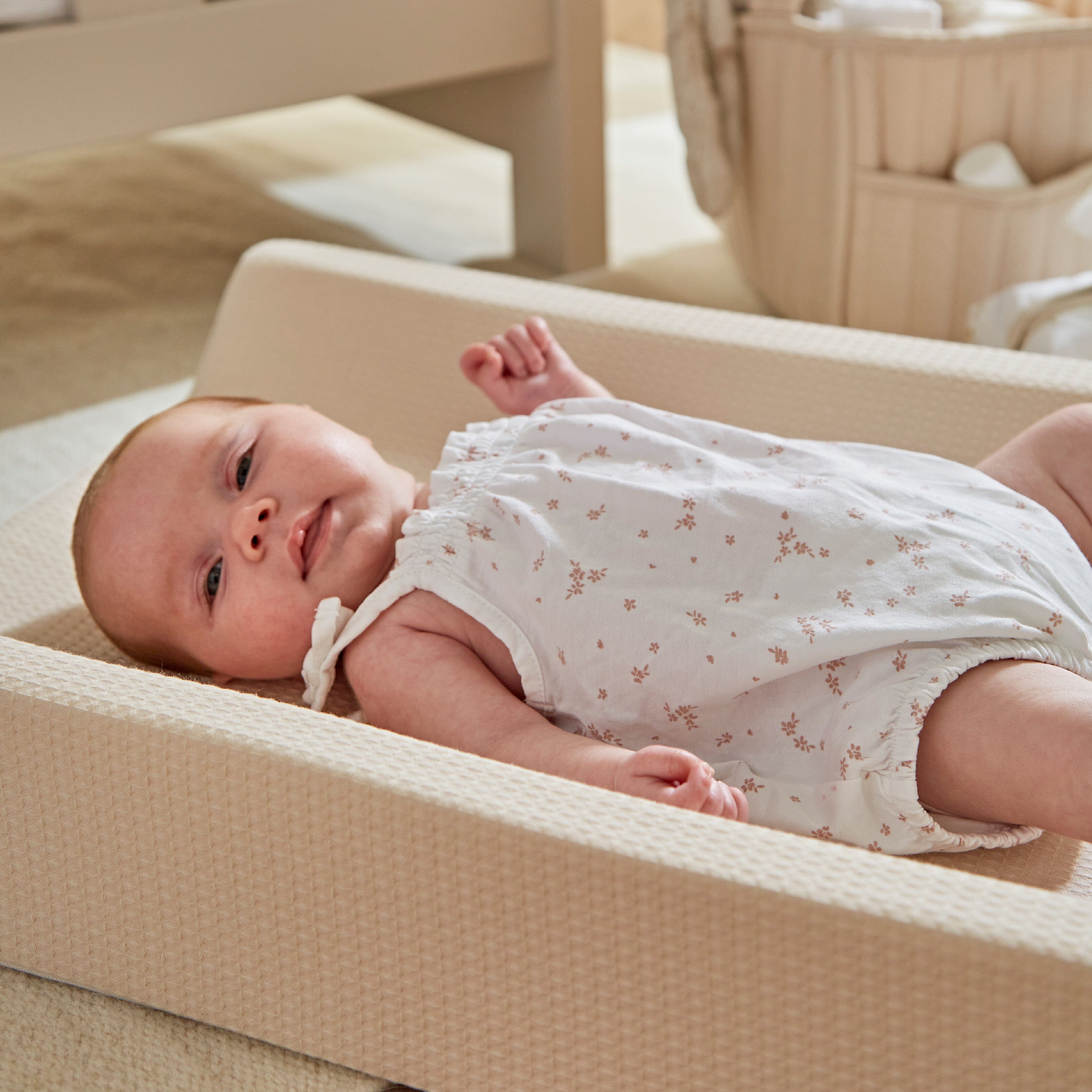 Wedge Changing Mat - Cashmere Waffle