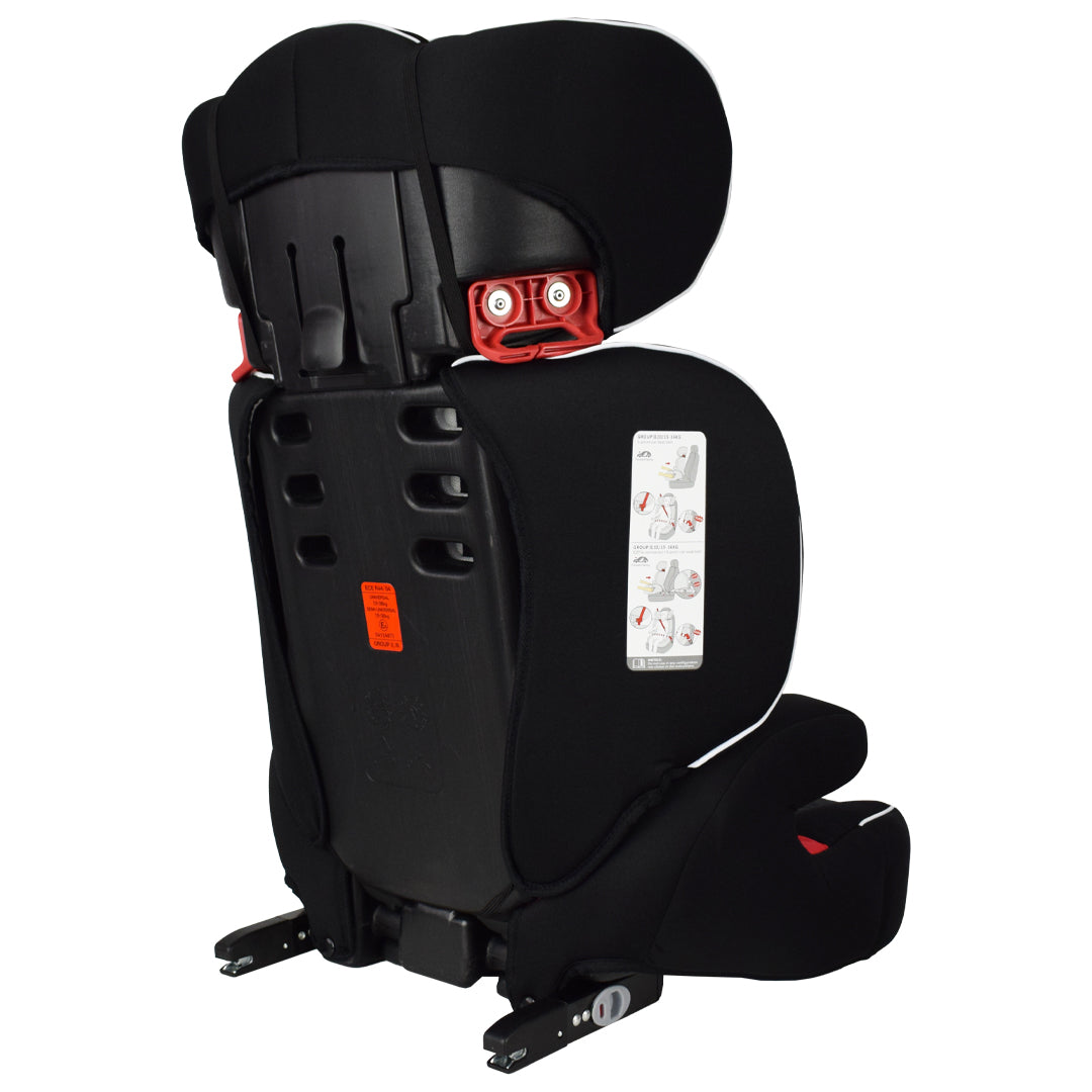 Augusta EZFix Group 2/3 Child Car Seat - Black/Red