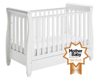 Eva Sleigh Cot Bed Dropside with Drawer