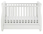 Eva Sleigh Cot Bed Dropside with Drawer