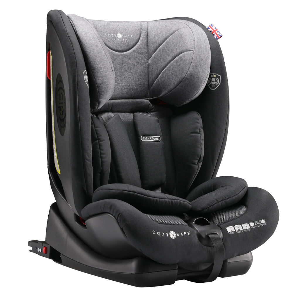 Excalibur Group 1/2/3 Child Car Seat - (25KG Harness) Black/Grey