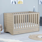 Veni Cot Bed With Drawer - Oak