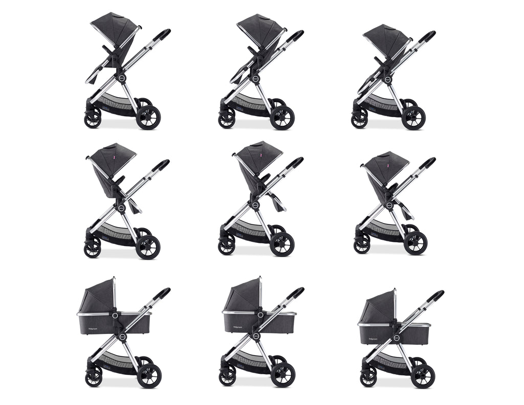 Memore V2 Travel System 13 Piece Pecan i-Size with base – Chrome