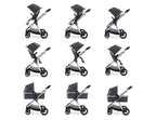 Memore V2 Travel System 13 Piece Pecan i-Size with base – Chrome