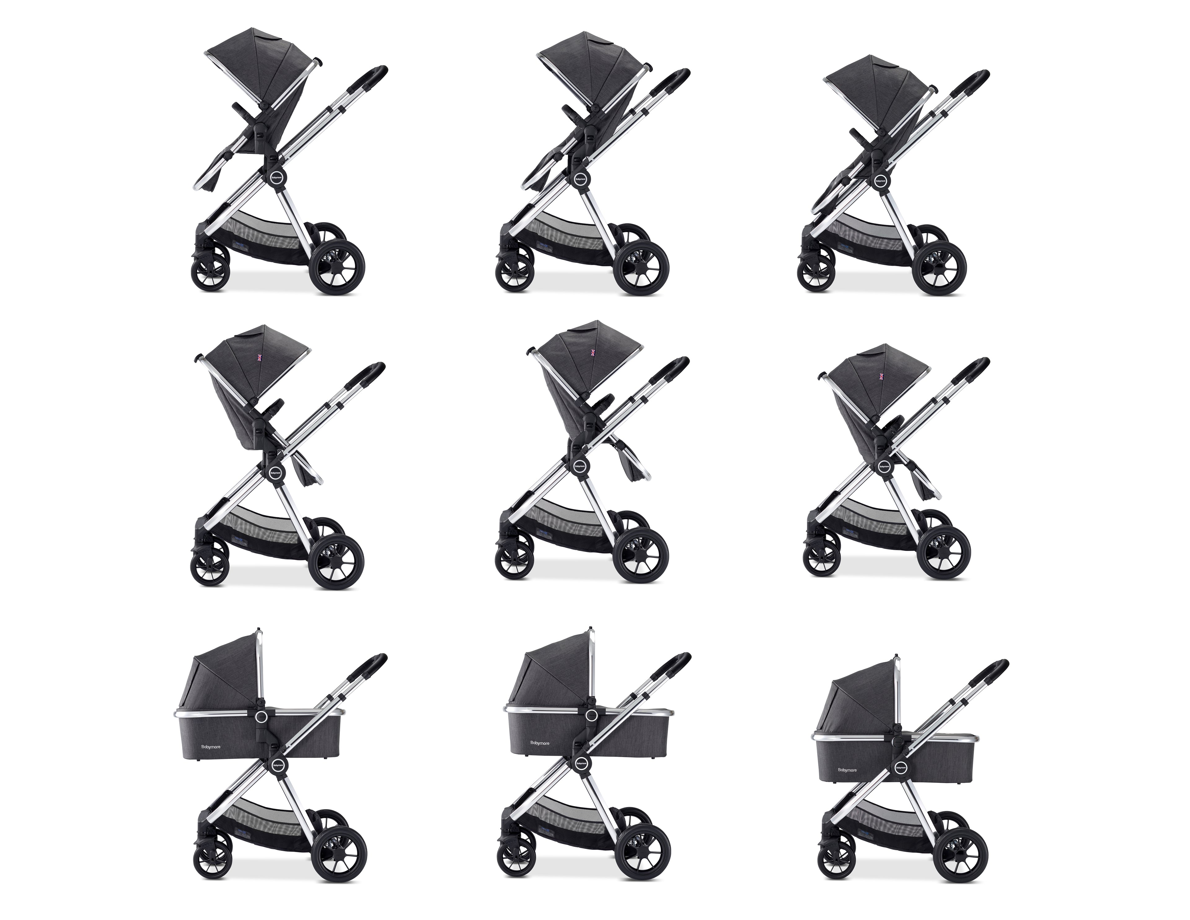 Memore V2 Travel System 13 Piece Pecan i-Size with base – Chrome