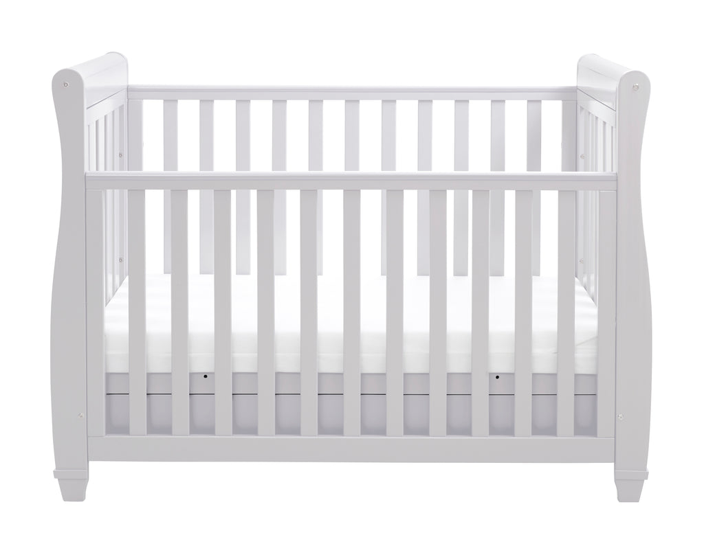 Eva Sleigh Cot Bed Dropside with Drawer
