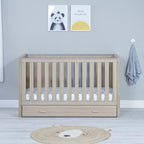 Luno Cot Bed With Drawer - Oak