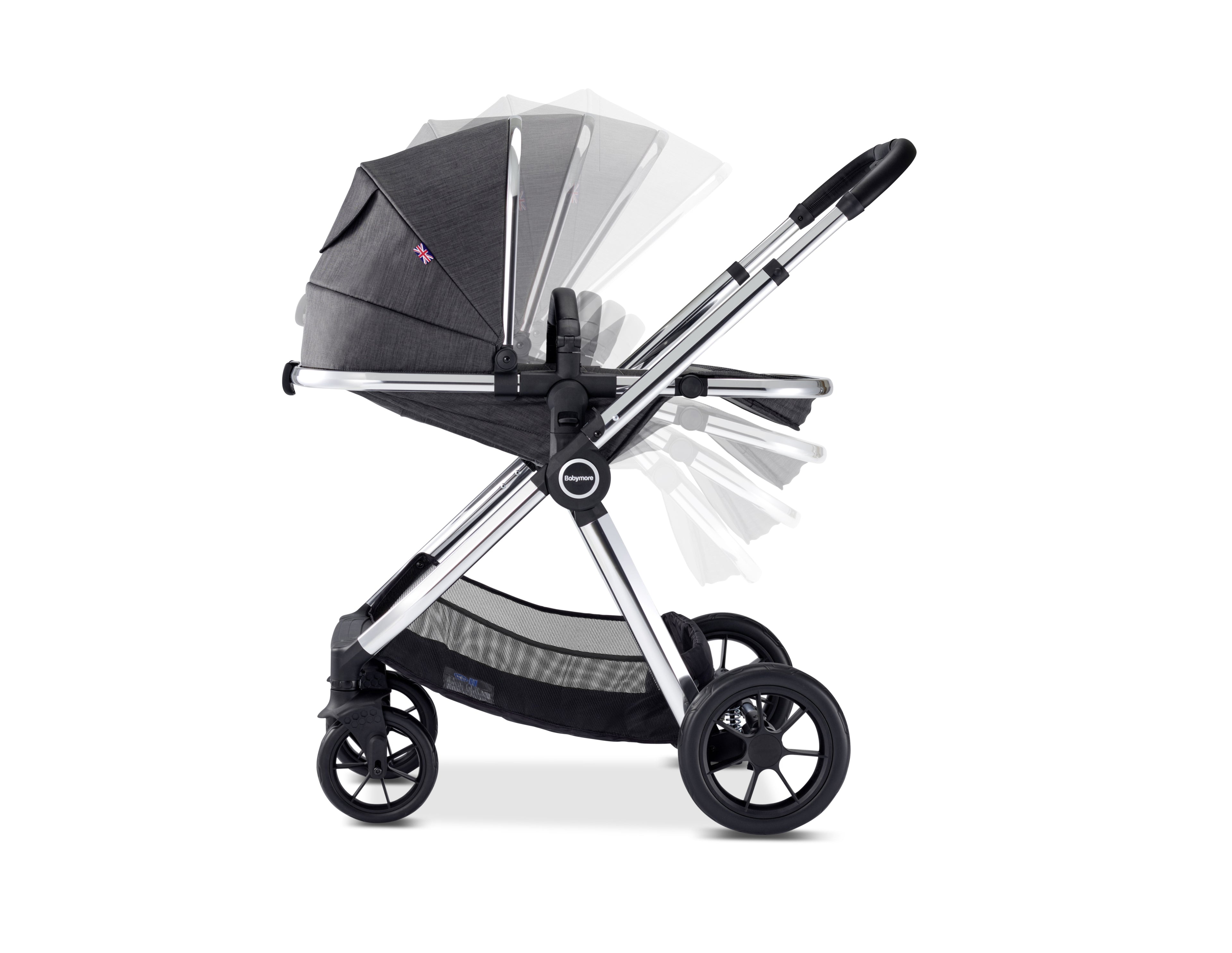 Memore V2 Travel System 13 Piece Pecan i-Size with base – Chrome