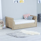 Luno Cot Bed With Drawer - Oak