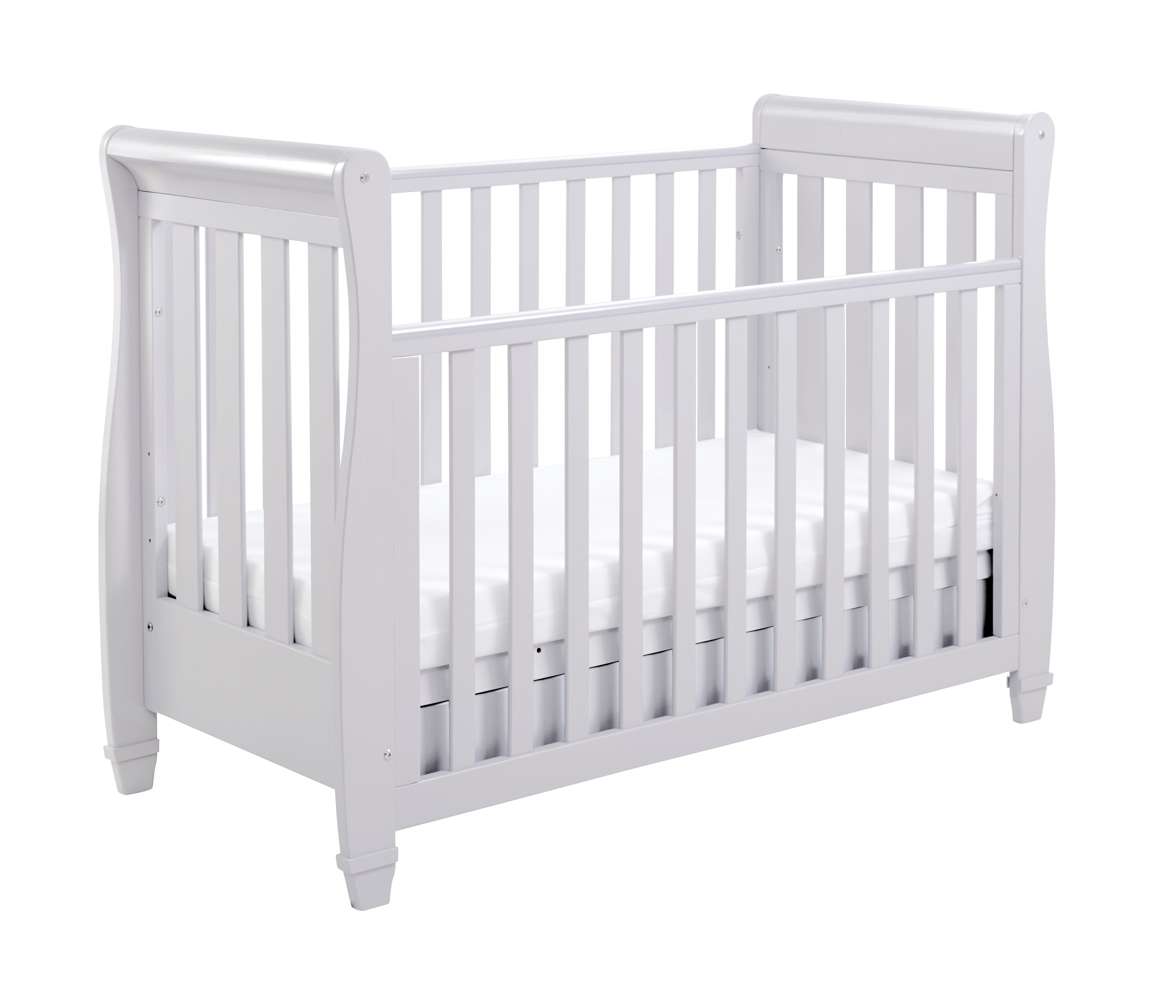 Eva Sleigh Cot Bed Dropside with Drawer