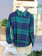 Tartan Shirt Junior Boy Deap Teal