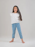 Pleated Collar Top Girls Snow White