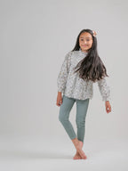 Twill Jeggings - Frosty Green
